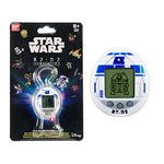 Bandai Tamagotchi Star Wars R2D2 Virtual Pet Droid with Mini-Games, Animated Clips, Extra Modes & Key Chain-(White)