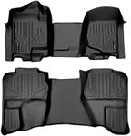 MAX LINER A0296B0097 MAXFLOORMAT Car Mats Floor Mats for SilveradoSierra 150025003500 (07-13) Extended Cab Complete Set 1pc Front Row (Black)