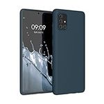 kwmobile Case Compatible with Samsung Galaxy A71 Case - Soft Slim Protective TPU Silicone Cover - Blueberry