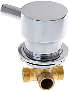 SimpleLife - Grifo mezclador de agua fría caliente para cuarto de baño, G1/2 pulgadas, mezclador termostático dos en y un grifo para cuarto de ducha