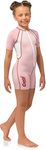 Cressi Premium Neoprene 2mm Thermal Protection Shorty Wetsuit, Kid's Large (Pink)