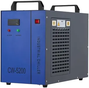 Industrial Water Chiller CW-5200 7L 0.9HP 3.4gpm Water Cooling System for 60W 70W 80W 90W 100W 120W 130W 150W CO2 Laser Engraving & Cutting Machines,Cools 5796 Btu/h