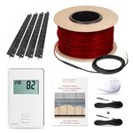 WarmlyYours TCT120-KIT-ON-090 TempZone Electric Radiant Floor Heating Cable Kit with Strips w/Non-Programmable Thermostat, 90 ft. 22.5 sq. ft.