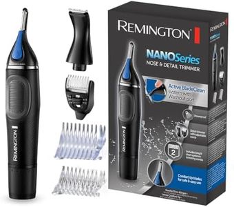Remington Hygiene Clipper Lithium NanoSeries NE3870 Trimmer for Nose, Ear and Eyebrow Hair with Detail Trimmer Attachment Black