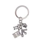 Baking Keychain, Muffin, Cookbook Charms, Bakery Keyring, Gift for Baker, (Miss Fit Boutique)