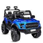 LITTLE PUP Battery Car for Kids | Battery Operated Big Size Car | Electric Ride On (Blue)