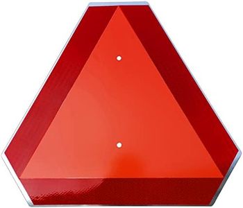 Slow Moving Vehicle Sign,Safety Triangles dot Approved Triangle Sign 14"x16"50-mil Thick Aluminum Diamond Grade Reflective,Up to 7 Years of Outdoor use for Golf Cart