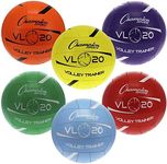 Champion Sports Training Volleyball, Size 8, Indoor and Outdoor, with Soft, Hand-Sewn Nylon Panels - Lightweight Volleyballs for Practicing, Recreation - Premium Volleyball Equipment and Gear - Set