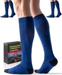 3 Pairs Sports Compression Socks 15-20 mmHg for Women Men - Comfort Cuff, Cushioned Support Sock for Running Athletic