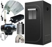 Complete Indoor Hydroponics Growing Kit with Grow Tent, 600 Watt HPS Light, Carbon Filter, Fan (120 x 120 x 200 cm)
