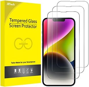 JETech Full Coverage Screen Protector for iPhone 14 Plus 6.7-Inch, 9H Tempered Glass Film Case-Friendly, HD Clear, 3-Pack