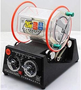 Rotary Tumbler Jewelry Polisher Finisher Machine Professional Mini Tumbler with Free Polishing Bead, 220V 45W