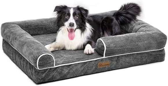 YITAHOME Panier pour Chien Orthopédique,Coussin Dehoussable pour Chien,Coussin Dehoussable pour Chien,Lavable Lit Chien,106x80cm,Gris