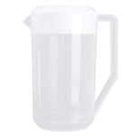 inhzoy 2.5 Liter/2.0 Liter/1.5 Liter/1.25 Liter Plastic Water Pitcher with Spouting Lid Fridge Juice Ice Tea Wine Coffee Milk Beverage Cold Water Jugs White 2.5 Liter