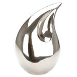 Urns UK Tiverton Aluminium Screwcap Metal Outdoor Cremation Ashes Adult Urn Nickel
