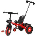 Amardeep and Co Amardeep Plug N Play Kids/Baby Tricycle with Parental Control and Seat Belt for 12 Months to 48 Months Boys/Girls/Carrying Capacity Upto 30kgs (Red)