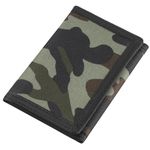 NEICY RFID Blocking Canvas Wallet for Men and Women - Camo Trifold Outdoor Sports Wallets with Magic Sticker for Teen Kids, Camo Green2, Casual