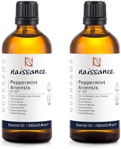 Naissance Aceite esencial de menta (Arvensis) (No. 107) – 200 ml (2 x 100 ml) – puro, natural, libre de crueldad, vegano y sin diluir – Uso en aromaterapia, humidificadores y difusores