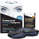 The Eye Doctor Essential Heated Eye Mask & Eyelid Wipes – Includes Warm Eye Compress & 40 Eye Wipes for Dry Eye, Blepharitis and MGD Treatment - Safe to Heat Mask in a Microwave