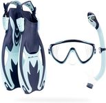 Cressi Tinetto Rocks Dry Set, Navy/Ice Cyan, S/M