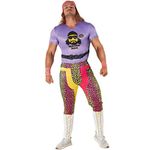 Morph Randy Savage Purple Mens, Purple Macho Man Randy Savage Costume, Wrestler Fancy Dress Men, WWE Macho Man Costume XL