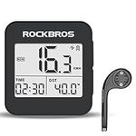 ROCKBROS GPS Bike Computer with Mount, Accurate Bike Speedometer Wireless with Automatic Backlight, Bicycle Odometer IPX6 Waterproof and 600mAH Battery Large Display Screen