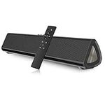 Compact Soundbar for TV PC Portable Wired and Wireless Bluetooth 5.0 TV Stereo Speakers Soundbar Home Theater Surround Sound System Optical/Coaxial/RCA Connection, PC Notebook Smartphone MP3 MP4