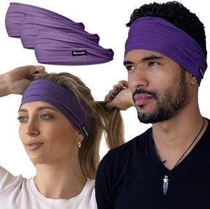 Sweatband for Men and Women - Unisex Headband That Wicks Moisture and Eliminates Excess Sweat - Durable & Long-Lasting - Running, Sports, Football, Triathlons, Construction, Yoga, Gym