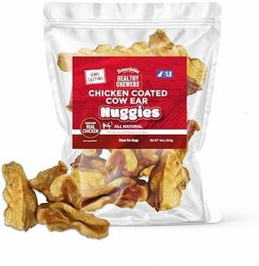 Rewardables Chicken Coated Cow Ear Nuggies for Dogs — Natural Long Lasting Dog Treats, No Artificial Flavors, 1 lb Bag — Ideal for Moderate to Aggressive Chewers