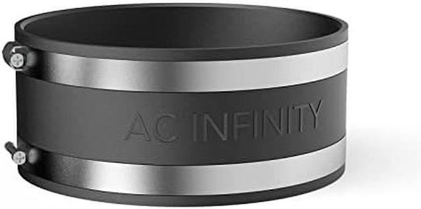 AC Infinity Noise Reduction Clamp 6-Inch, Duct Coupler with Stainless Steel Clamps, Flexible Rubber Coupling for Inline Fans and Carbon Filters in Growing and HVAC