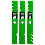 8TEN LawnRAZOR Blade Set for Exmark Lazer Z AS AC CT 52 Inch Deck 103-6397 116-5175 (Toothed Mulching) 3 Pack