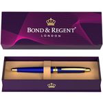 Bond & Regent Royal Blue & 24 Karat Gold - Certified Luxury Grade Rollerball Pen | Nice Gift for Men & Women