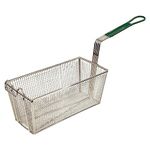 Winco FB-30 Fry Basket with Green Handle, Medium