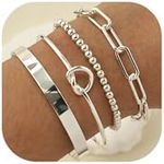 Reoxvo Silver Bracelets for Women S