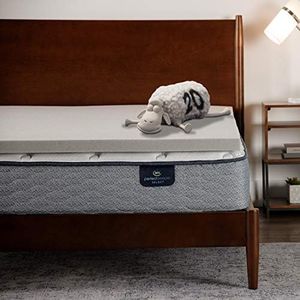 Serta Graphite Infused Memory Foam Mattress Topper, Twin