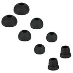 4 Pairs Silicone Earbud Tips Replacement Eartips Earbuds Cap Eartips Tips Compatible with Powerbeats 1/2/3 Wireless Beats by Dre Headphones (Black)