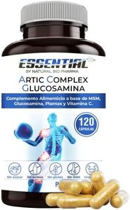 Glucosamina + MSN + Cúrcuma con Pimienta Negra. Potente 12 Cap Antiinflamatorio Natural que Reduce el Dolor Muscular y de Articulaciones. Protector y Regenerador de Articulaciones.