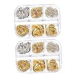 minkissy 10 Boxes Nail Chain Jewelry 3D Nail Stickers Nail Polish Stickers Nail Decorations Nail Gem Charm Fake Nail Studs Nail Tip Jewels Nail Art Stickers Accessories Manicure Rhinestone