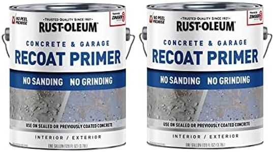 Rust-Oleum 338806-2PK Concrete & Garage Floor Recoat Primer, Gallon, Gray, 2 Pack