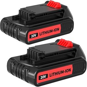 2Pack 20 Volt 3800mAh Replacement for Black and Decker 20V Battery Lithium MAX LBXR20 LB20 LBX20