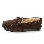 Minnetonka Men s Hardsole Pile-Lined Slipper Chocolate 11 D(M) US