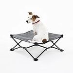 Coolaroo On The Go Elevated Pet Bed, Standard, Grey