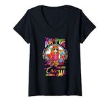 Womens Old Hippies Don't Die They Just Fade Into Crazy Grandmas V-Neck T-Shirt