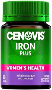 Cenovis Iron Plus Tablets 80 - With Folic Acid, Vitamins C, B5, B6, & B12 - Supports Healthy Immune System Function, Energy Levels & Helps support Heamoglobin Formation