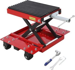 GAOMON Motorcycle Lift Jack with Wheels, 1200 LBS Transmission Motorcycle Stand Scissor Jack with Wide Deck & Dolly, Thickened Rubber Pad Dirt Bike Stand Lift for ATV, Bike, Street Cruiser Bikes