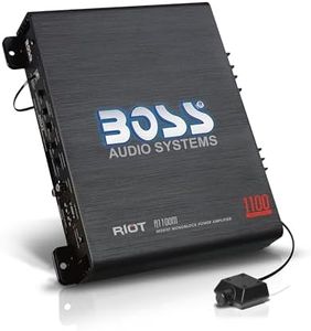 BOSS Audio Systems R1100M Monoblock Car Amplifier - 1100 High Output, 2-8 Ohm Stable, Low/High Level Inputs, Low Pass Crossover, MOSFET Power Supply