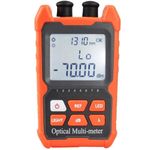 TUTOOLS Hand-held Optical Fiber Power Meter, Fiber Optic Cable Tester for FC/SC/ST Universal Interface,Optical Multi-Meter with 2mW Visual Fault Locator