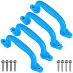 Dolibest 4 Pack Safety Handles, 18cm Non-slip Solid Hand Grips Climbling Frame Grab for Playgroud, Swing Set, Playset, Play House, Indoor Outdoor Monkey Bars & Treehouse Accessories, Blue