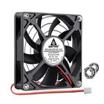 GDSTIME 80mm Fan 80 x 15mm Dual Ball Bearing Brushless Cooling Fan DC 12V Fan 2800 RPM High Speed Case Fan Cooler For Ventilation Exhaust