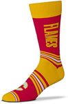 For Bare Feet NHL Calgary Flames Unisex Go Team Dress Sock Team Color OSFM